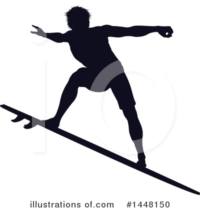 Royalty-Free (RF) Surfer Clipart Illustration by AtStockIllustration - Stock Sample #1448150