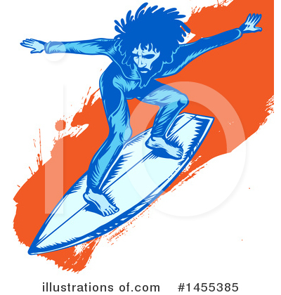 Royalty-Free (RF) Surfer Clipart Illustration by Domenico Condello - Stock Sample #1455385