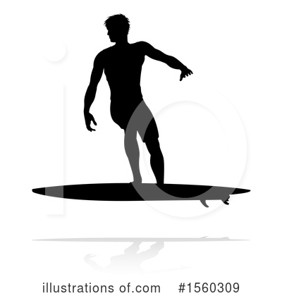 Royalty-Free (RF) Surfer Clipart Illustration by AtStockIllustration - Stock Sample #1560309