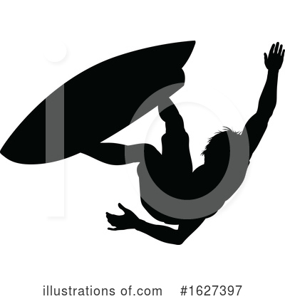 Royalty-Free (RF) Surfer Clipart Illustration by AtStockIllustration - Stock Sample #1627397