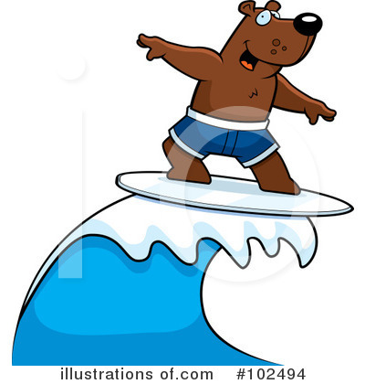 Surfing Clipart #102494 by Cory Thoman