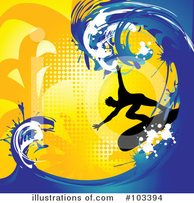 Royalty-Free (RF) Surfing Clipart Illustration by MilsiArt - Stock Sample #103394