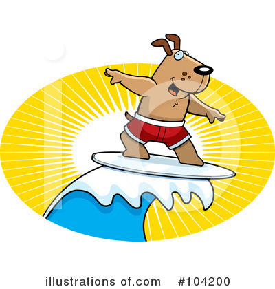 Royalty-Free (RF) Surfing Clipart Illustration by Cory Thoman - Stock Sample #104200
