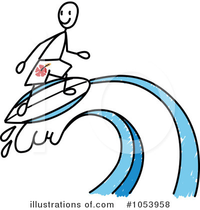 Royalty-Free (RF) Surfing Clipart Illustration by Frog974 - Stock Sample #1053958