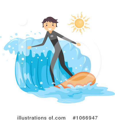 Royalty-Free (RF) Surfing Clipart Illustration by BNP Design Studio - Stock Sample #1066947