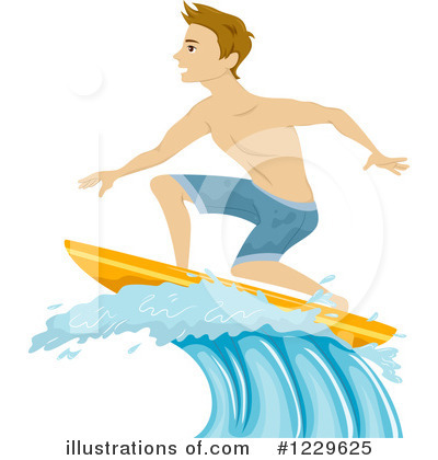 Surfer Clipart #1229625 by BNP Design Studio