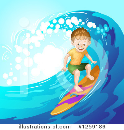 Royalty-Free (RF) Surfing Clipart Illustration by merlinul - Stock Sample #1259186