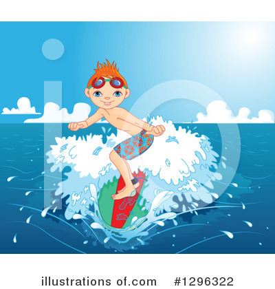 Royalty-Free (RF) Surfing Clipart Illustration by Pushkin - Stock Sample #1296322