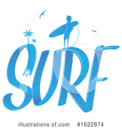 Royalty-Free (RF) Surfing Clipart Illustration by Domenico Condello - Stock Sample #1622874
