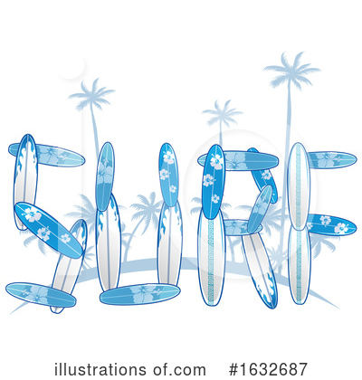 Royalty-Free (RF) Surfing Clipart Illustration by Domenico Condello - Stock Sample #1632687