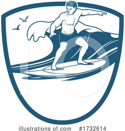 Royalty-Free (RF) Surfing Clipart Illustration by Vector Tradition SM - Stock Sample #1732614