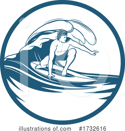 Royalty-Free (RF) Surfing Clipart Illustration by Vector Tradition SM - Stock Sample #1732616