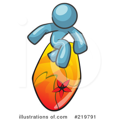 Royalty-Free (RF) Surfing Clipart Illustration by Leo Blanchette - Stock Sample #219791