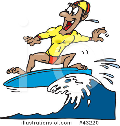Royalty-Free (RF) Surfing Clipart Illustration by Dennis Holmes Designs - Stock Sample #43220