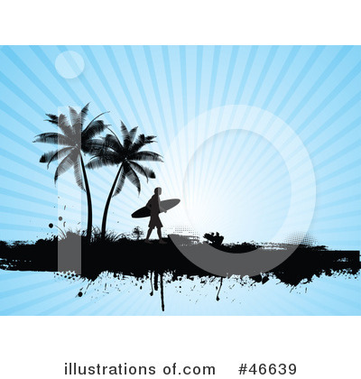 Royalty-Free (RF) Surfing Clipart Illustration by KJ Pargeter - Stock Sample #46639