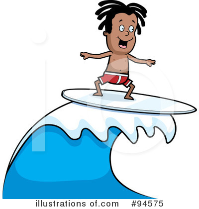 Royalty-Free (RF) Surfing Clipart Illustration by Cory Thoman - Stock Sample #94575