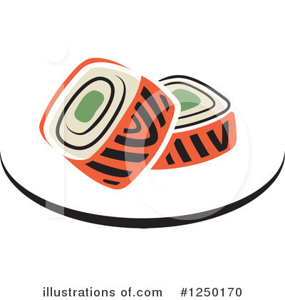 Royalty-Free (RF) Sushi Clipart Illustration by Vector Tradition SM - Stock Sample #1250170