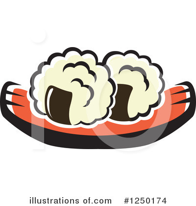 Royalty-Free (RF) Sushi Clipart Illustration by Vector Tradition SM - Stock Sample #1250174