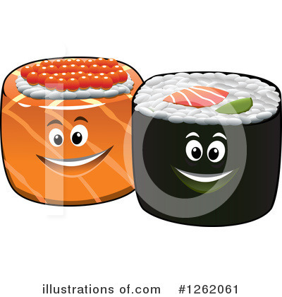 Sushi Roll Clipart #1262061 by Vector Tradition SM