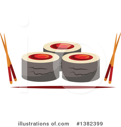 Sushi Roll Clipart #1382399 by Vector Tradition SM