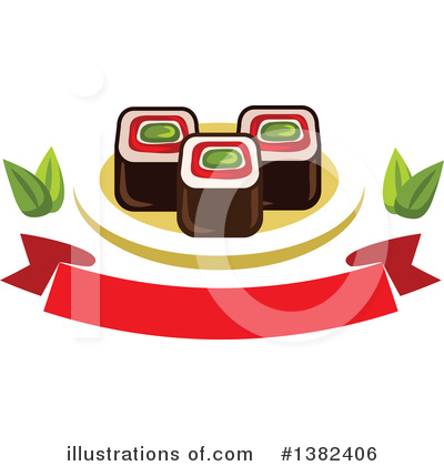Royalty-Free (RF) Sushi Clipart Illustration by Vector Tradition SM - Stock Sample #1382406