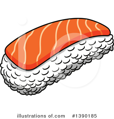 Royalty-Free (RF) Sushi Clipart Illustration by Vector Tradition SM - Stock Sample #1390185