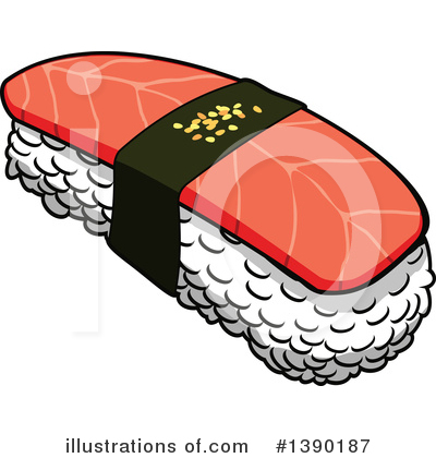 Royalty-Free (RF) Sushi Clipart Illustration by Vector Tradition SM - Stock Sample #1390187