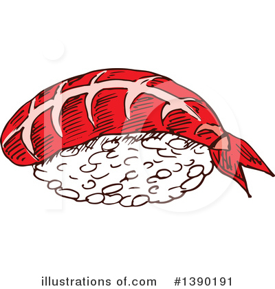 Royalty-Free (RF) Sushi Clipart Illustration by Vector Tradition SM - Stock Sample #1390191