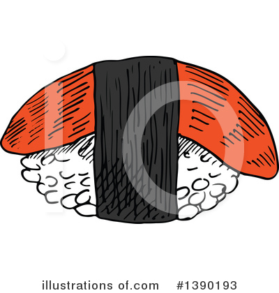 Royalty-Free (RF) Sushi Clipart Illustration by Vector Tradition SM - Stock Sample #1390193