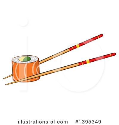 Sushi Roll Clipart #1395349 by Hit Toon
