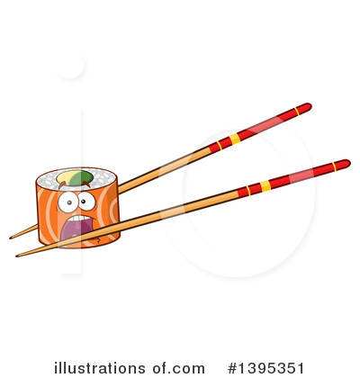 Sushi Character Clipart #1395351 by Hit Toon