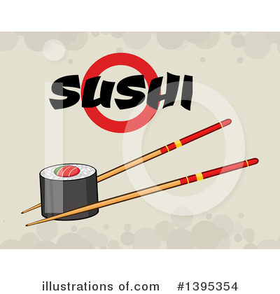 Royalty-Free (RF) Sushi Clipart Illustration by Hit Toon - Stock Sample #1395354