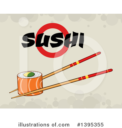 Royalty-Free (RF) Sushi Clipart Illustration by Hit Toon - Stock Sample #1395355
