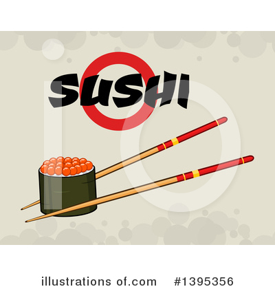Royalty-Free (RF) Sushi Clipart Illustration by Hit Toon - Stock Sample #1395356