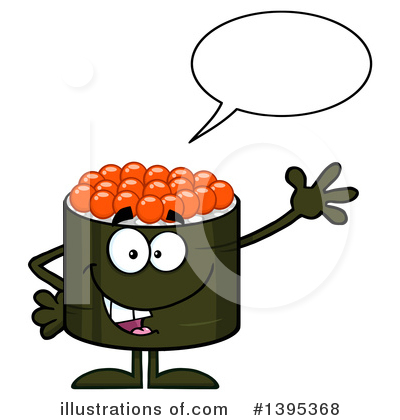 Royalty-Free (RF) Sushi Clipart Illustration by Hit Toon - Stock Sample #1395368