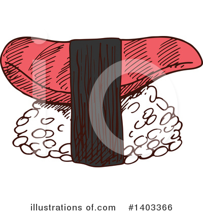 Royalty-Free (RF) Sushi Clipart Illustration by Vector Tradition SM - Stock Sample #1403366