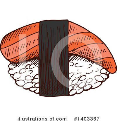 Royalty-Free (RF) Sushi Clipart Illustration by Vector Tradition SM - Stock Sample #1403367