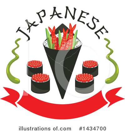 Royalty-Free (RF) Sushi Clipart Illustration by Vector Tradition SM - Stock Sample #1434700