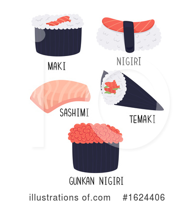 Sushi Clipart #1624406 by BNP Design Studio