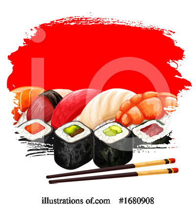 Royalty-Free (RF) Sushi Clipart Illustration by Vector Tradition SM - Stock Sample #1680908