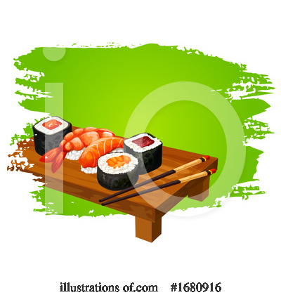 Royalty-Free (RF) Sushi Clipart Illustration by Vector Tradition SM - Stock Sample #1680916