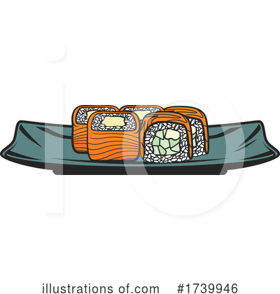 Royalty-Free (RF) Sushi Clipart Illustration by Vector Tradition SM - Stock Sample #1739946