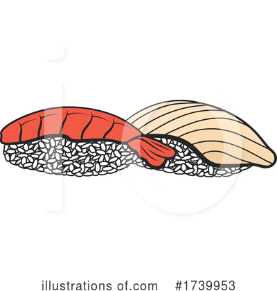 Royalty-Free (RF) Sushi Clipart Illustration by Vector Tradition SM - Stock Sample #1739953