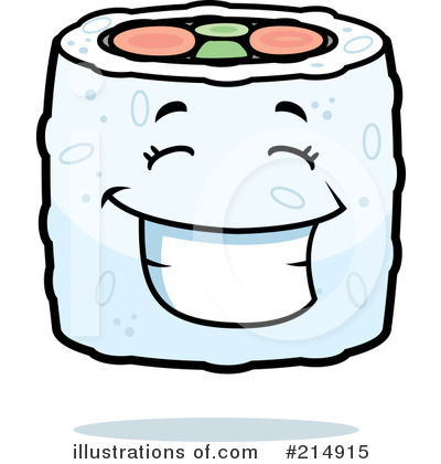 Royalty-Free (RF) Sushi Roll Clipart Illustration by Cory Thoman - Stock Sample #214915