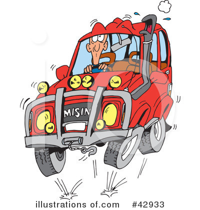Royalty-Free (RF) Suv Clipart Illustration by Dennis Holmes Designs - Stock Sample #42933