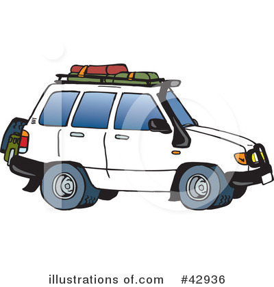 Royalty-Free (RF) Suv Clipart Illustration by Dennis Holmes Designs - Stock Sample #42936