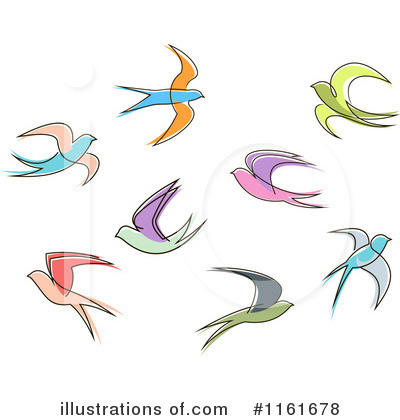 Swallow Logo Clipart #1161678 by Vector Tradition SM