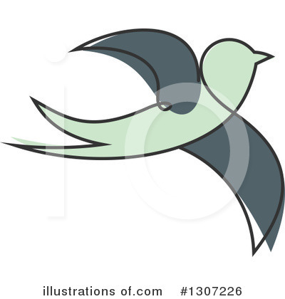 Royalty-Free (RF) Swallow Clipart Illustration by Vector Tradition SM - Stock Sample #1307226