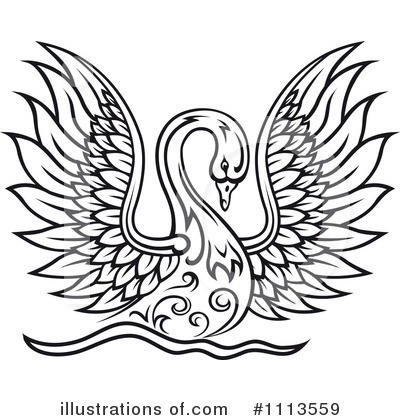 Royalty-Free (RF) Swan Clipart Illustration by Vector Tradition SM - Stock Sample #1113559