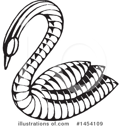 Royalty-Free (RF) Swan Clipart Illustration by cidepix - Stock Sample #1454109
